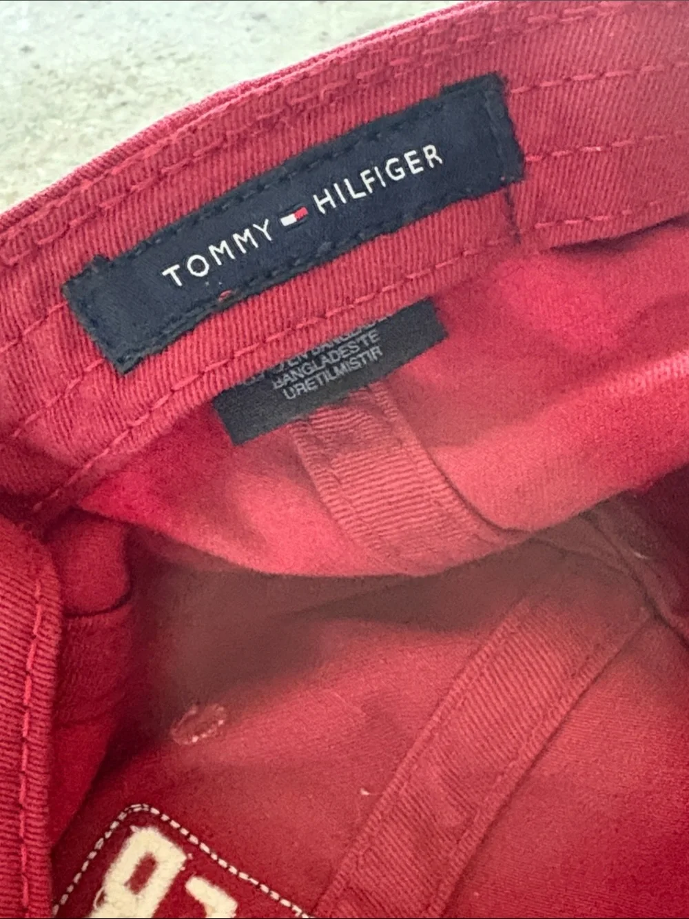Tommy Hilfiger Red Baseball Cap - New York City Patch- Red White & Blue